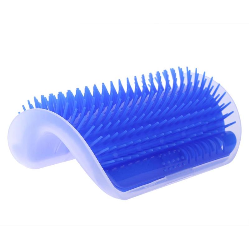 "cat corner massage brush self groomer" "wall mounted cat grooming brush" "cat self scratching massage corner brush" "cat grooming wall brush for shedding" "smart pet gadget for cats massage brush" "cat rubbing corner brush cleaner" "cat massage self grooming tool"