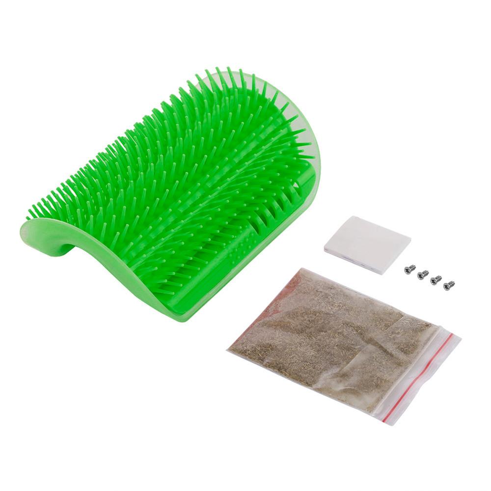 "cat corner massage brush self groomer" "wall mounted cat grooming brush" "cat self scratching massage corner brush" "cat grooming wall brush for shedding" "smart pet gadget for cats massage brush" "cat rubbing corner brush cleaner" "cat massage self grooming tool"