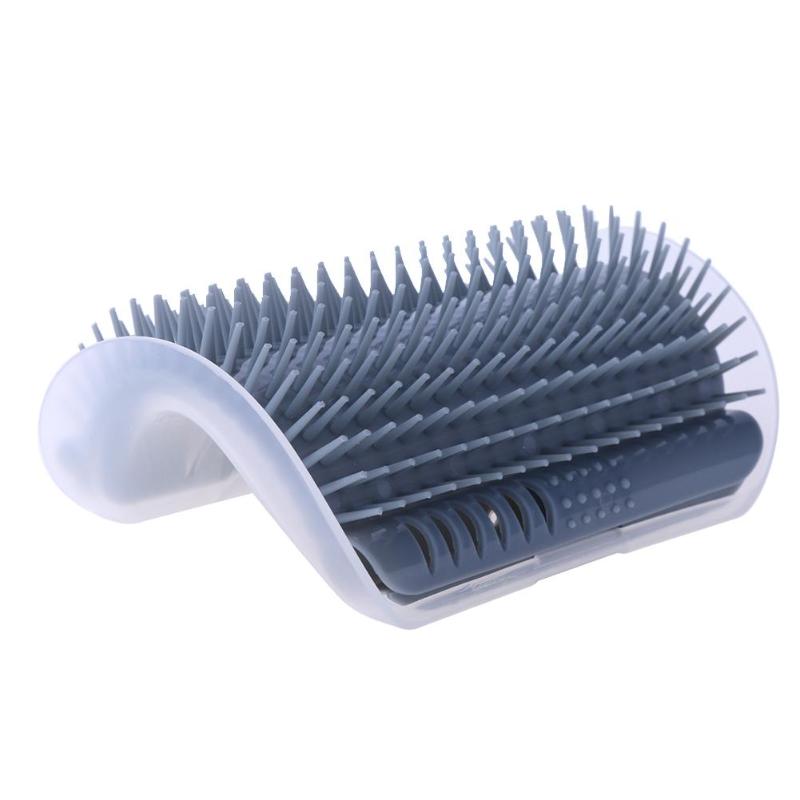 "cat corner massage brush self groomer" "wall mounted cat grooming brush" "cat self scratching massage corner brush" "cat grooming wall brush for shedding" "smart pet gadget for cats massage brush" "cat rubbing corner brush cleaner" "cat massage self grooming tool"