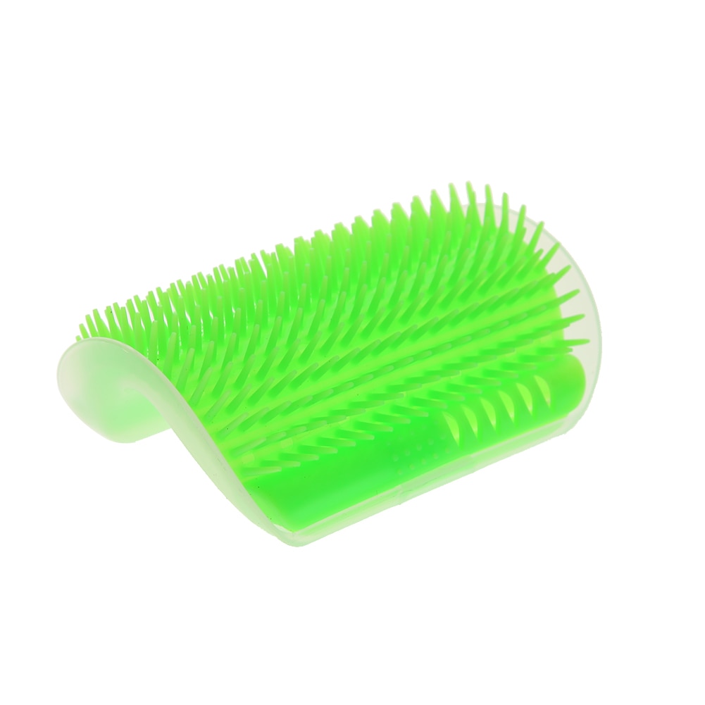 "cat corner massage brush self groomer" "wall mounted cat grooming brush" "cat self scratching massage corner brush" "cat grooming wall brush for shedding" "smart pet gadget for cats massage brush" "cat rubbing corner brush cleaner" "cat massage self grooming tool"